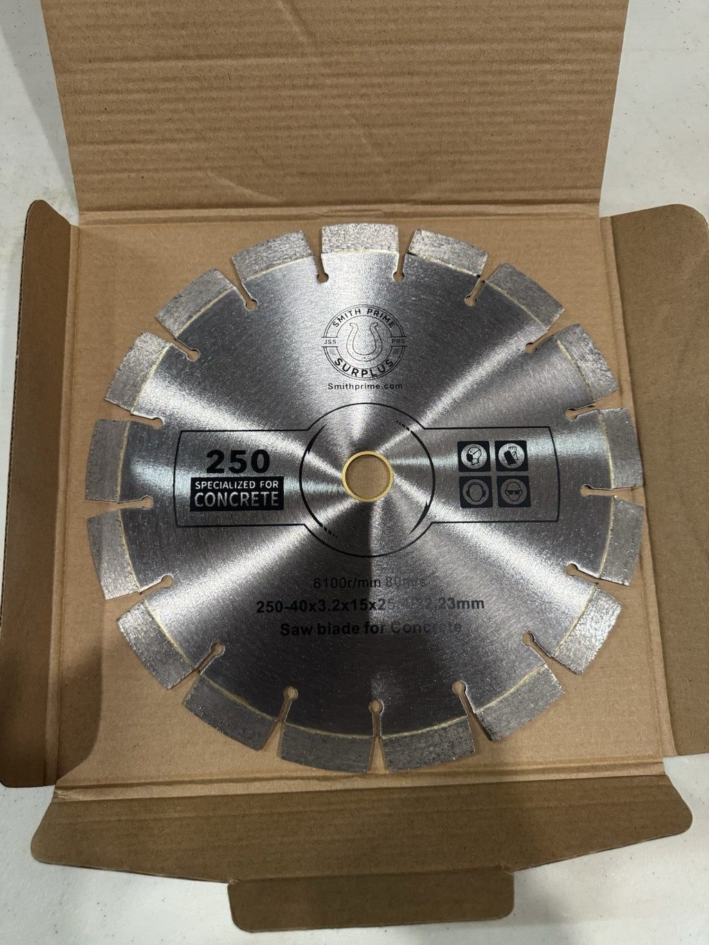 10" Diamond Saw Blade for Concrete Brick Block  1” Arbor With 7/8” Adapter