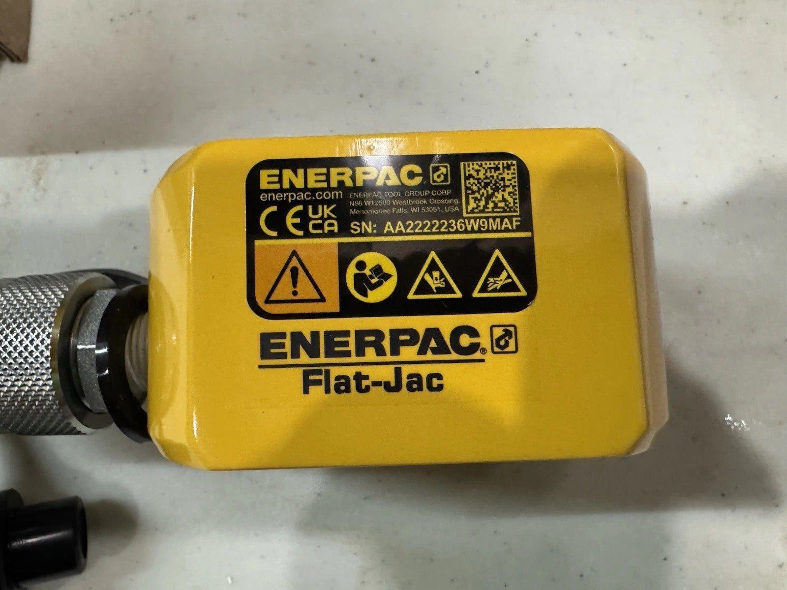 Enerpac Rsm-200 20 Ton Low Height Flat Jac Hydraulic RAM Cylinder 2in Inch