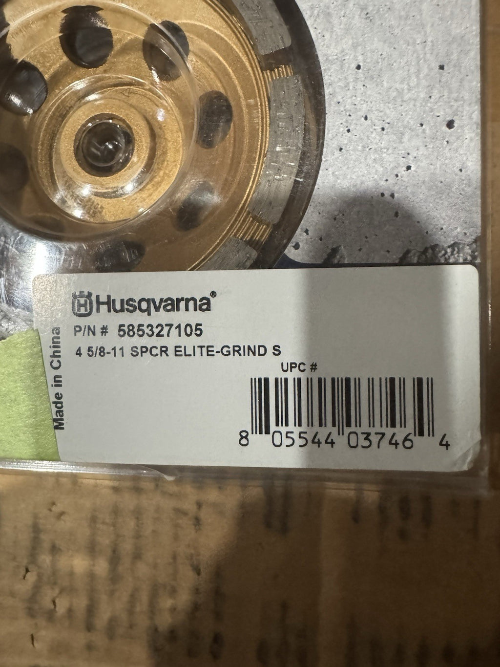 Husqvarna 585327105 Elite Grind Diamond Blade 4 5/8-11 SPCR ELITE-GRIND T