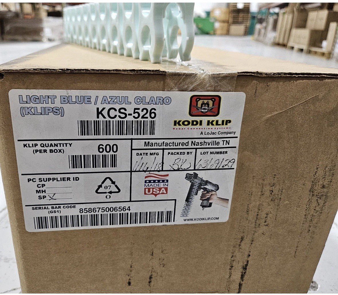 New In Box KCS526 Kodi Klips Rebar Connectors #5 to #6 Rebar 600 Clips per box
