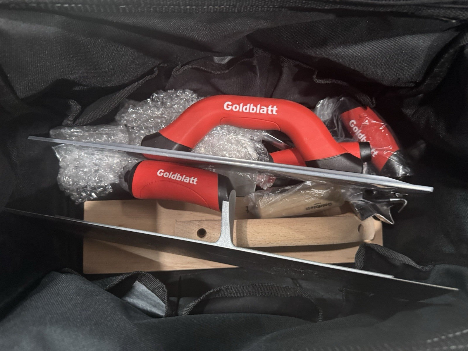 Goldblatt 8 Pieces Masonry Hand Concrete And Cement Tools Set With 16'' Tool Bag
