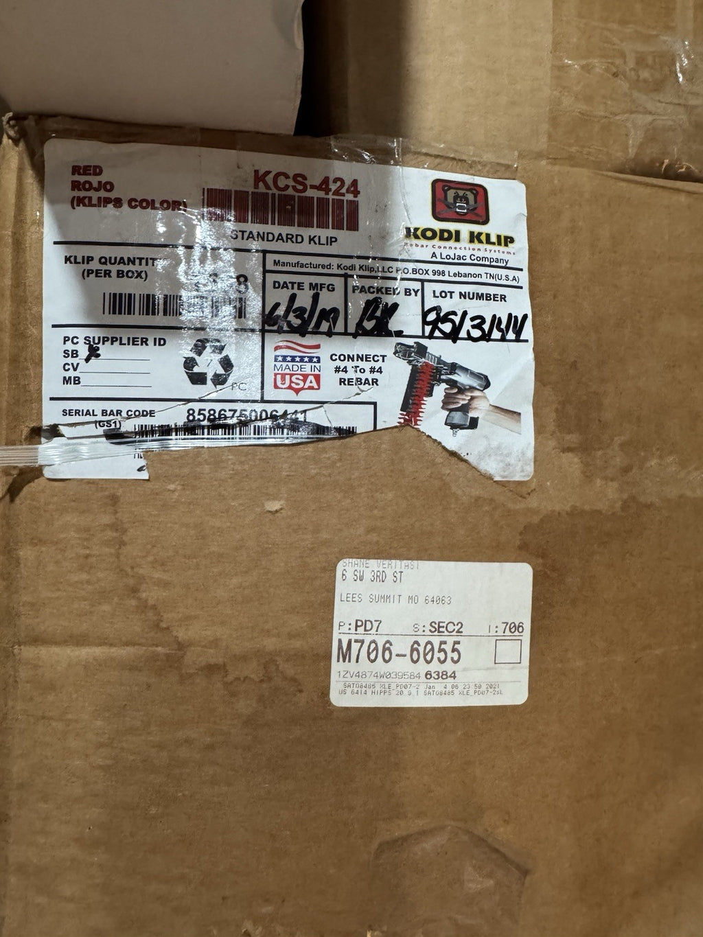 Kodi Klips KCS 424 #4 to #4 Rebar Clips 1568 Per Box (NEW)