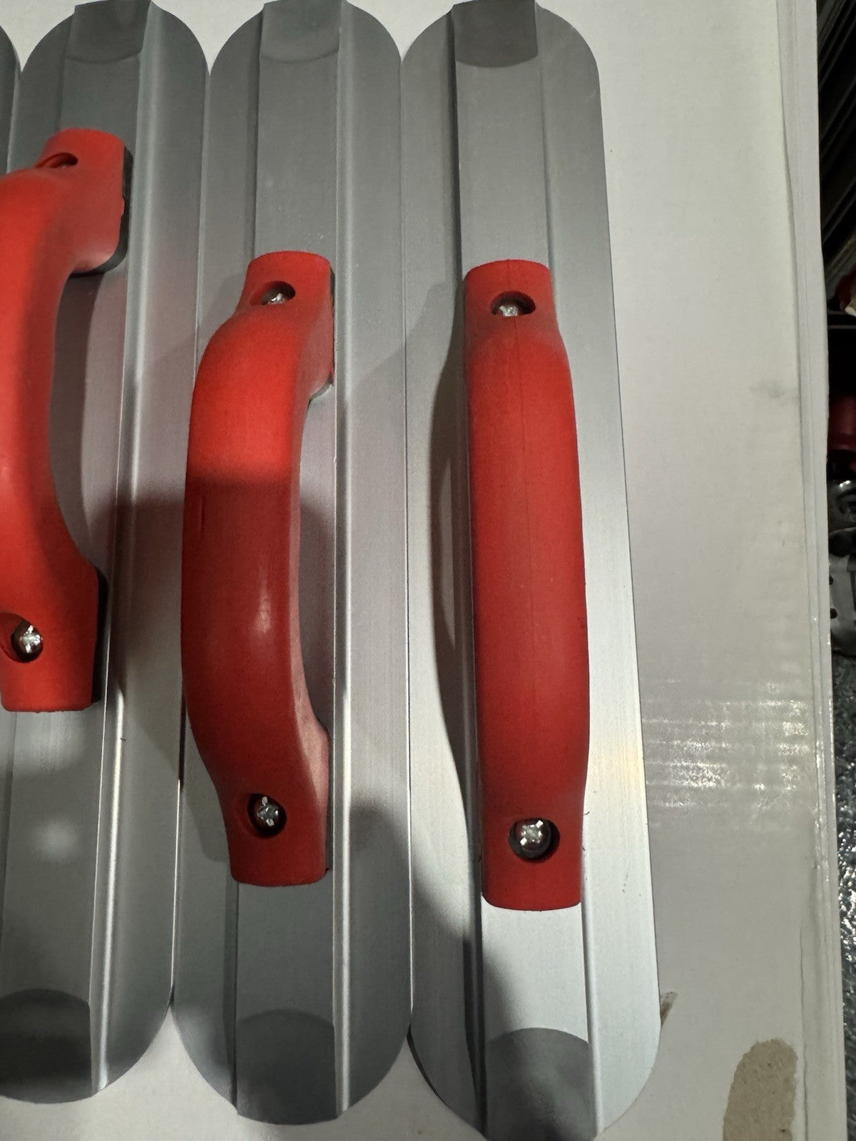 LOT OF 5 Round End Magnesium Hand Float, 16 x 3 1/8 Inch ,Standard Rubber Handle