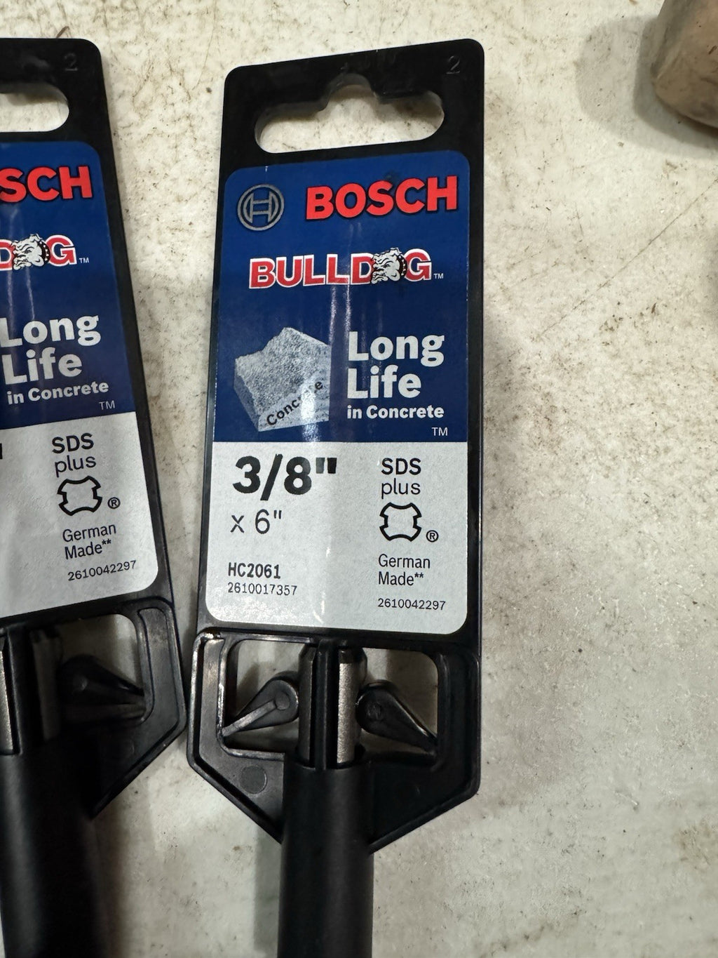 5pk Bosch Bulldog SDS Plus Masonry Concrete Rotary Hammer Bit  HC2061 3/8" x 6"