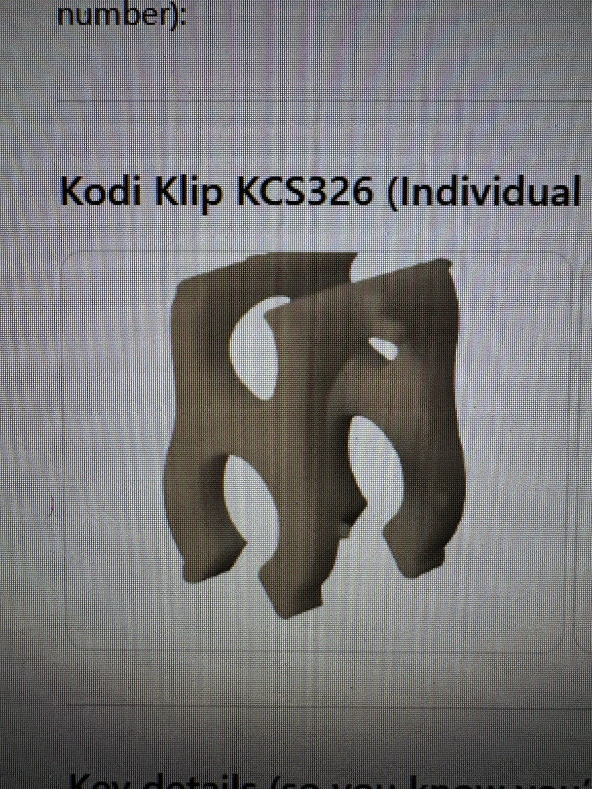 New In Box KCS326 Kodi Klips Rebar Connectors #3 to #6 Rebar 560 Clips per box