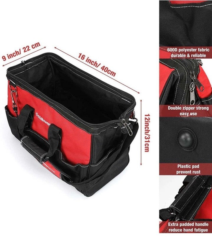 Goldblatt 8 Pieces Masonry Hand Concrete And Cement Tools Set With 16'' Tool Bag