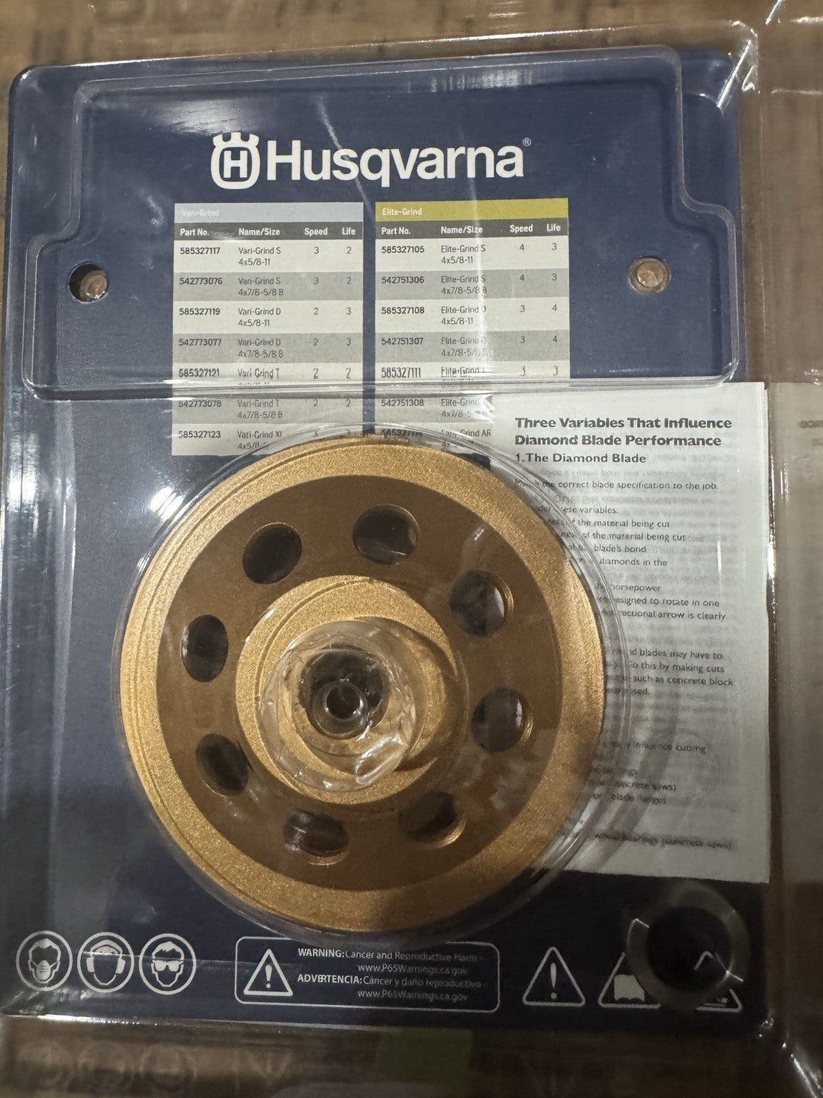 Husqvarna 585327105 Elite Grind Diamond Blade 4 5/8-11 SPCR ELITE-GRIND T