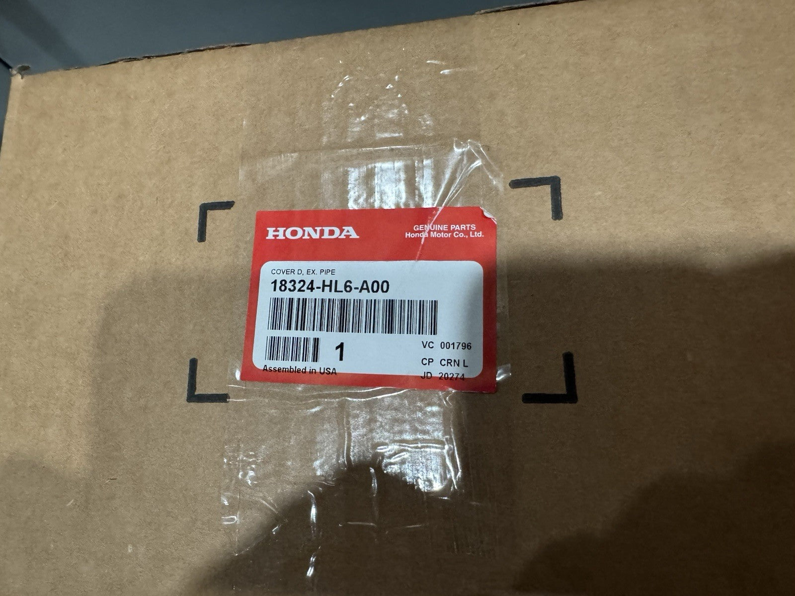 Honda Exhaust Cover Part Number 18324-HL6-A00