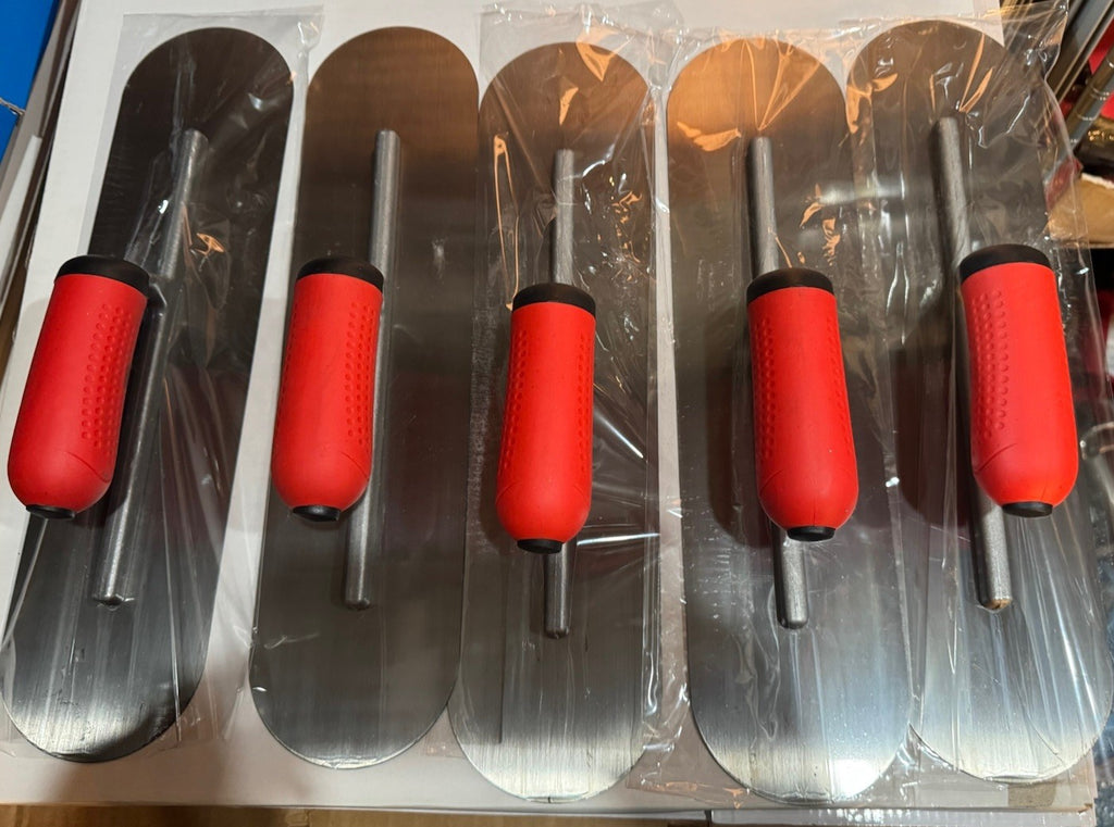 LOT OF 5 Round End Steel Hand Pool Float, 16 x 4 Inch ,Standard Rubber Handle