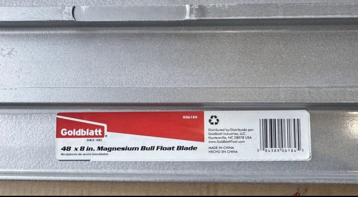 48" x 8" Magnesium Bull Float Blade-G06184